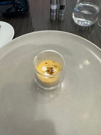 Butternut squash amuse bouche: Abit sour/ good