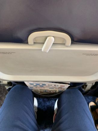 As usual little bit tighter than Lufthansa First Class but this will do for an one hour flight