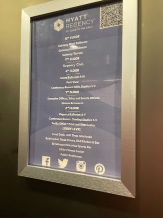 Sign in elevator lists Regency Club. Asked FD — instructed it’s only open for special occasions/weddings. 