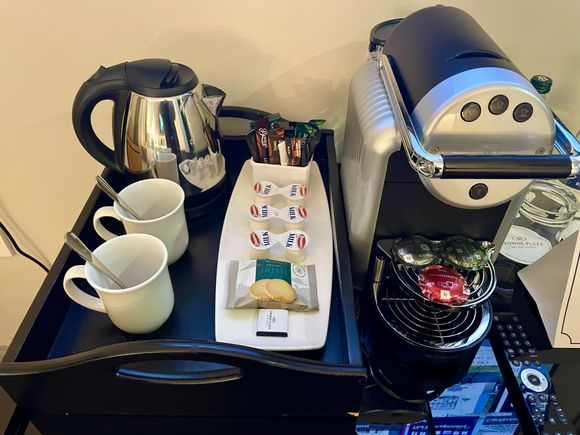 Coffee station and minibar