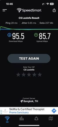 Wifi speed on my iPhone in room 301