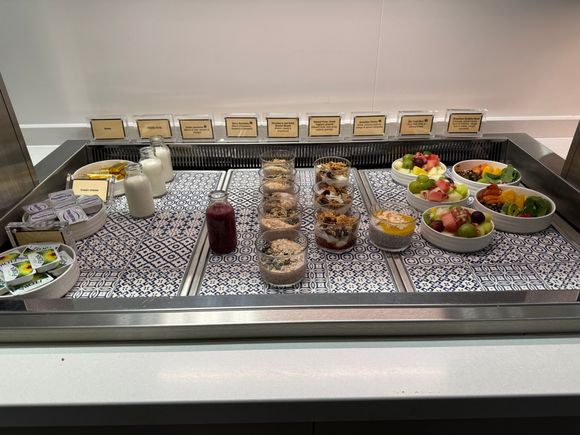 Arrivals lounge buffet