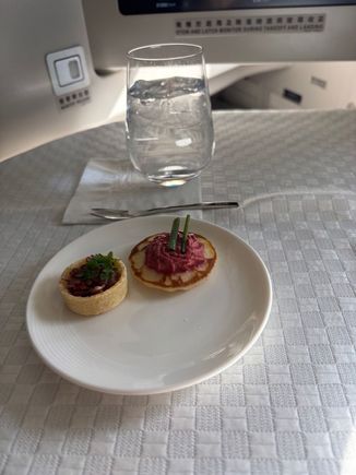 Air dried beef with onion confit.  Very nice prelude.