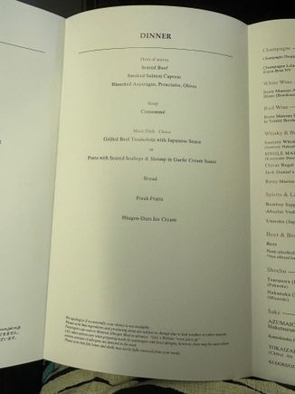 The menu reportedly changes monthly 