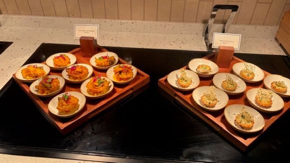 Happy Hour (corn fritter, roasted zucchini)