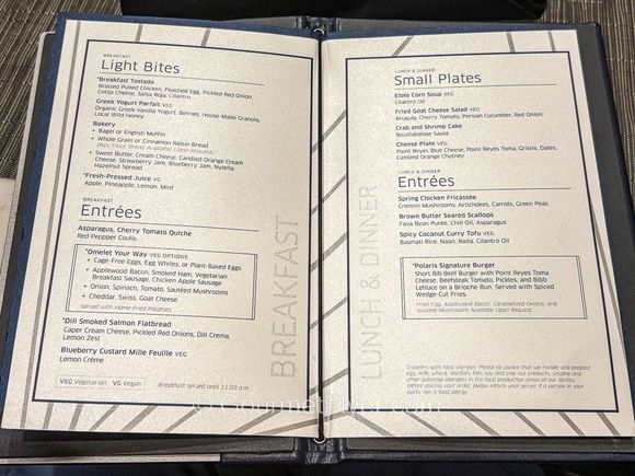 This is the most current menu from the dining room.