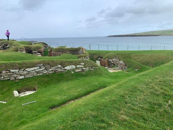 Skara Brae on a strong wind day