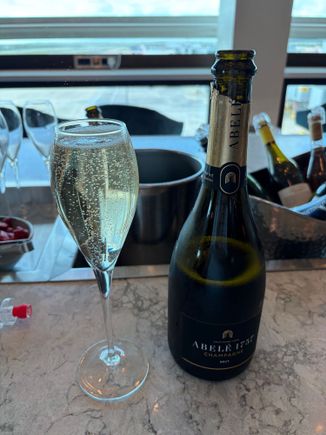 Champagne - definitely an upgrade on the Henriot!
