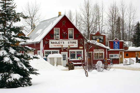 Downtown Talkeetna - about a block from the train and then right back.