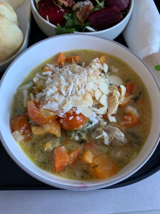 Caribbean vegetables were fine