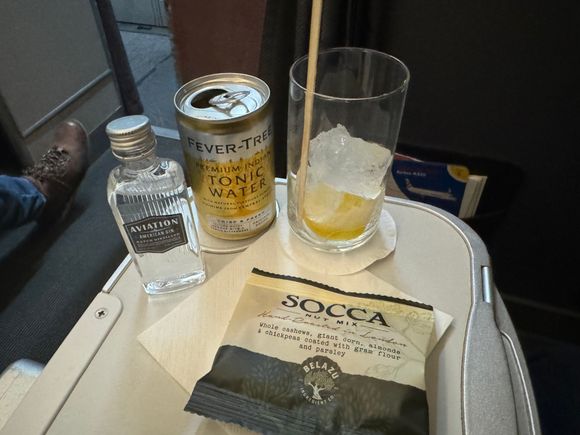 Very excited to see fever tree mixers served!