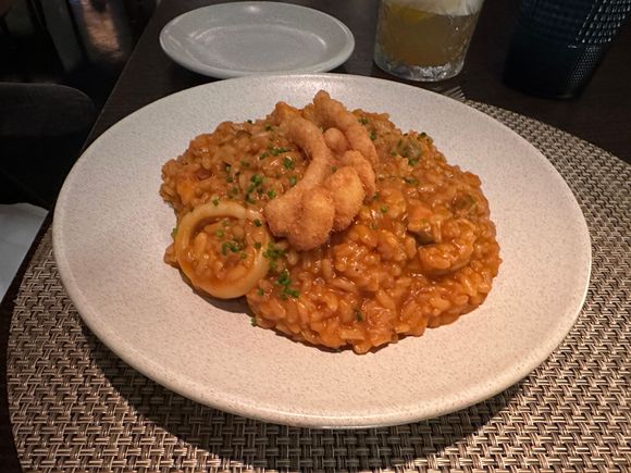 Dinner at restaurant, delicious.