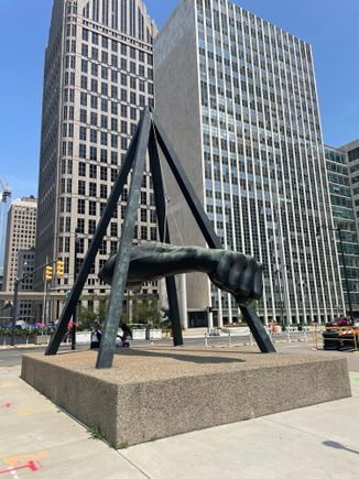 Joe Louis fist Detroit as boxing is my sporting passion I also wanted to visit the Kronk gym , I didn’t feel particularly safe too, but grabbed a pic of were Motown started