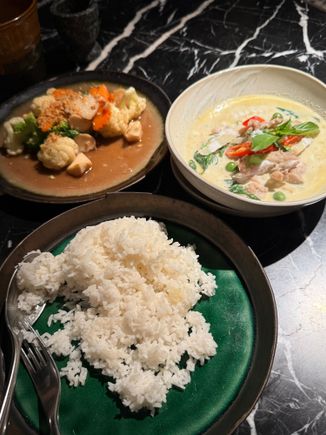 dinner green curry