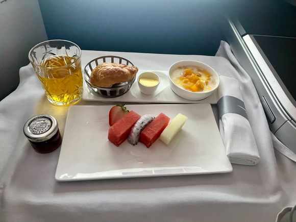 Fruits and Greek yoghurt