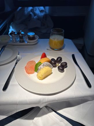 Just fruit for me for breakfast as it wasn’t that long after eating the main meal 