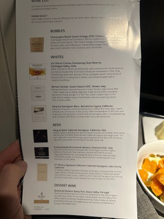 Bottom red and white wines are the F wines versus J. While the list is not on par with BA F, it is at least trending better. Champagne was ok, but a few notches off what they had on offer not long ago (e.g., Drappier or the 2015 Feuillatte Millesime). 