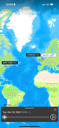 BA239 G-ZBKK being capable of a more optimum routing