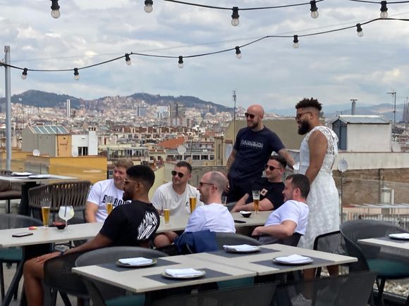 Wishing the groom a good start on his new life: love can last eternal or feel like an eternity before senility takes over