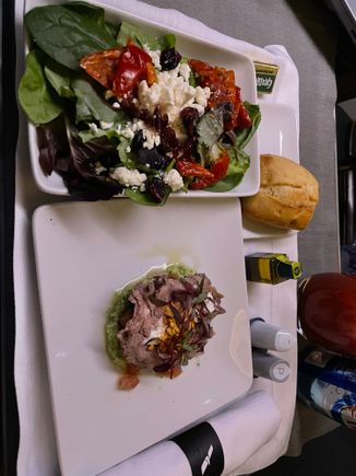 Salad gone sideways. Decent beef appetizer