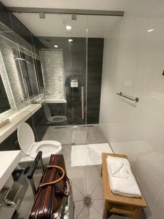 Fourth Shower: Back to the Flagship lounge at LAX, and still has the best balance of space and amenities. 