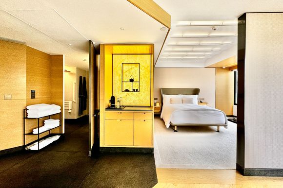 From living to bedroom and bathroom 