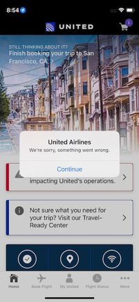 UA iOS error on load