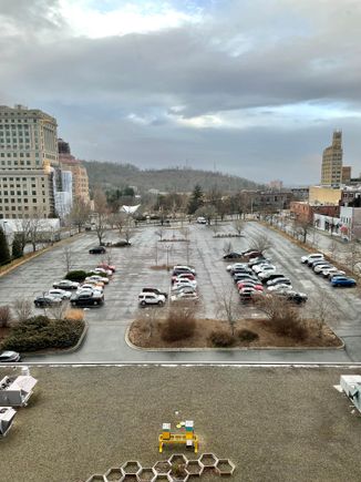 This picture was the picture of the back lot when hotel staff told me they were "full" 