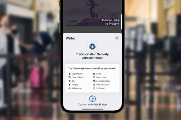 Apple Wallet using ID with TSA, as shown during June 7, 2021 event.