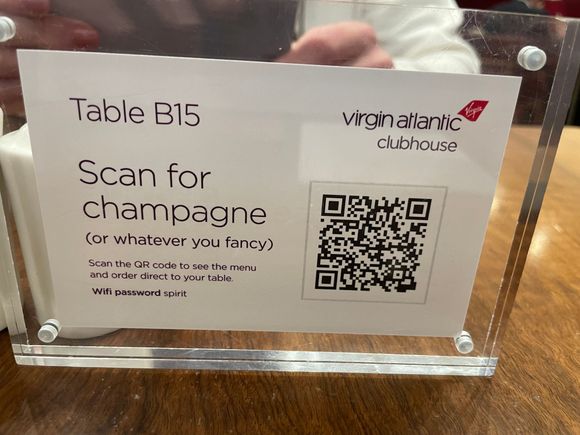 LHR Clubhouse menu - from November 2023. 