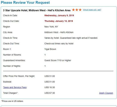 payment page