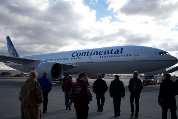 777 parked at EWR