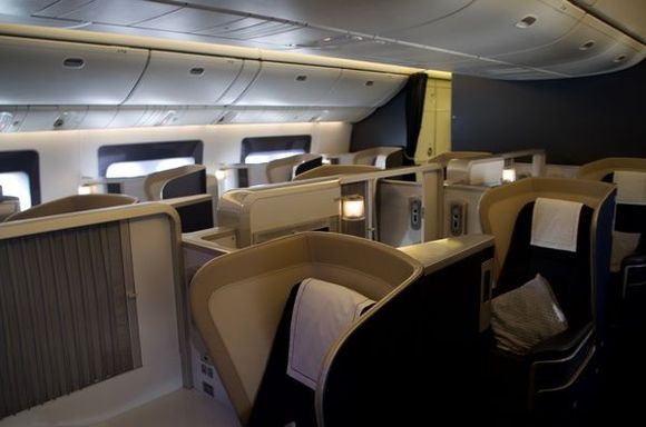 BA777 F cabin