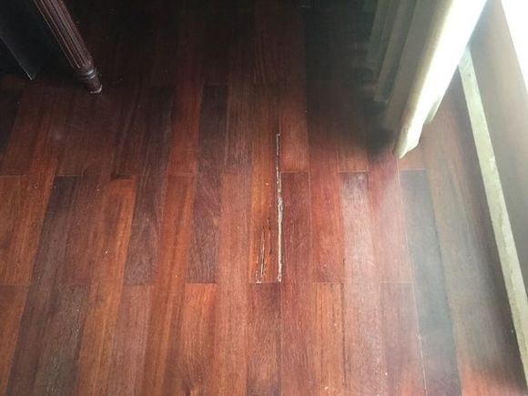 Damaged wooden floor