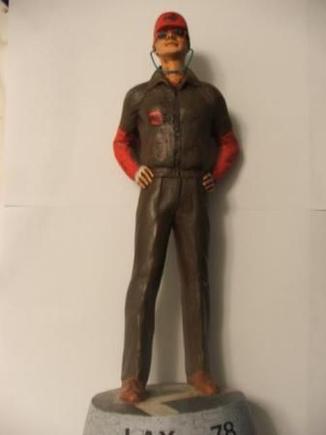 A refurbished statue that I converted into a Continental Ramp Agent.  Amongst my many hobbies,  I am also an artist.