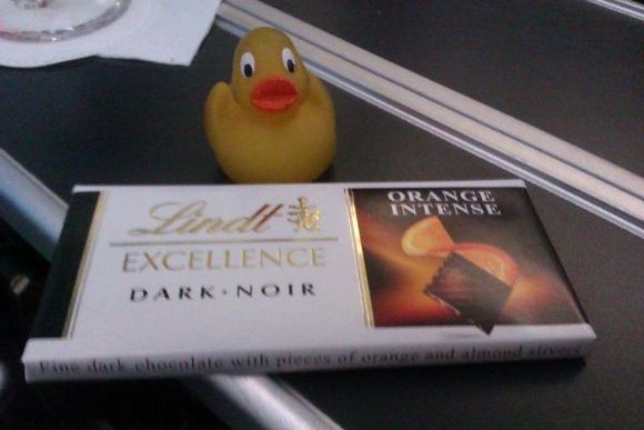 TD and Lindt choc on BA 1