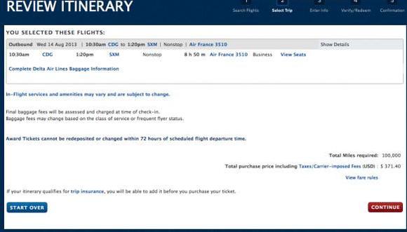 CDG-SXM pricing in low