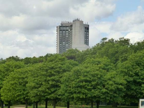 My Room at the Park Lane as seen from the Queen's Garden behind Buckingham Palace.