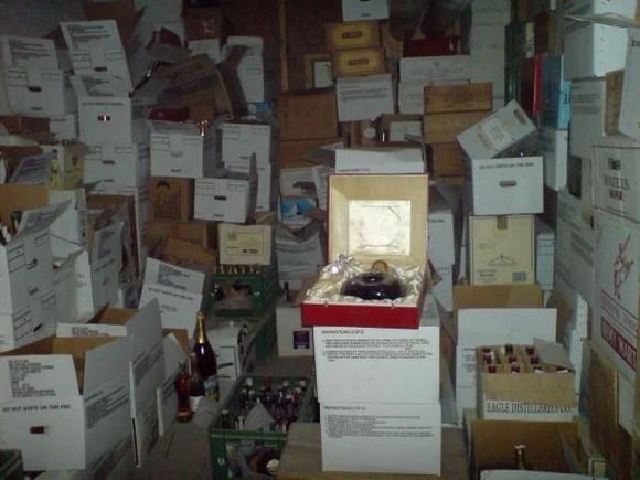 Saddam's liquor storage underneath the Republican Palace in Baghdad.