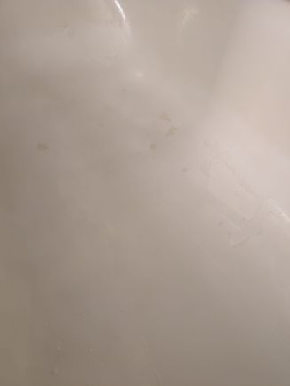 Bath tub peeling finish 