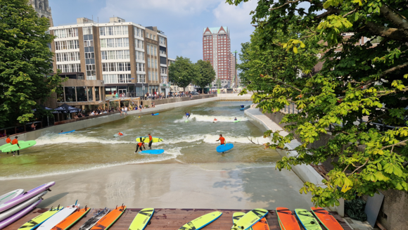 An artificial surf riff recently opened in the city.
