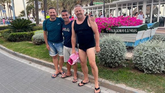 At the beach with David