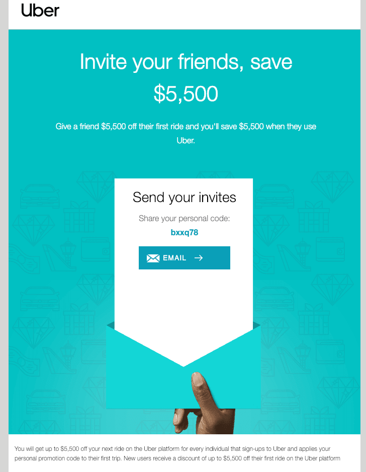 Invite friends, save $5500 with Uber - FlyerTalk Forums