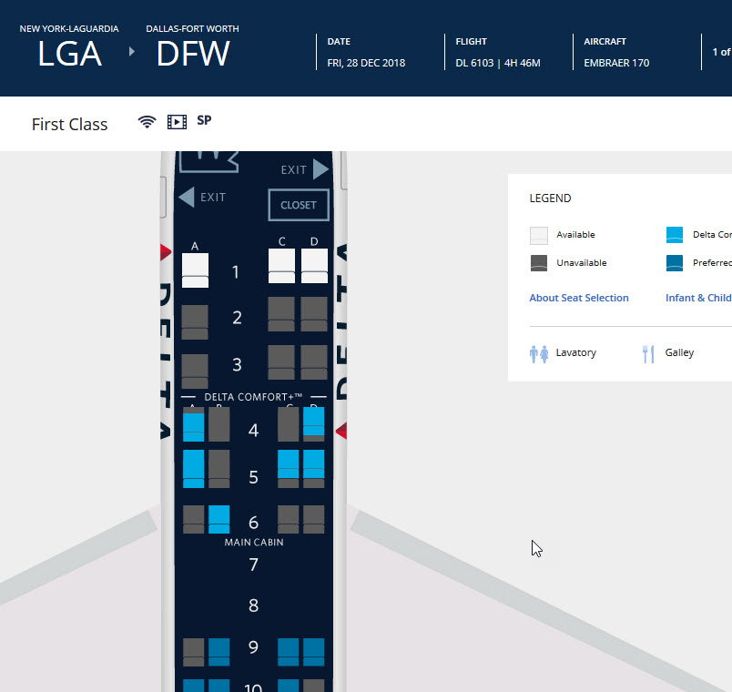 Delta Flight 2469 Seating Chart