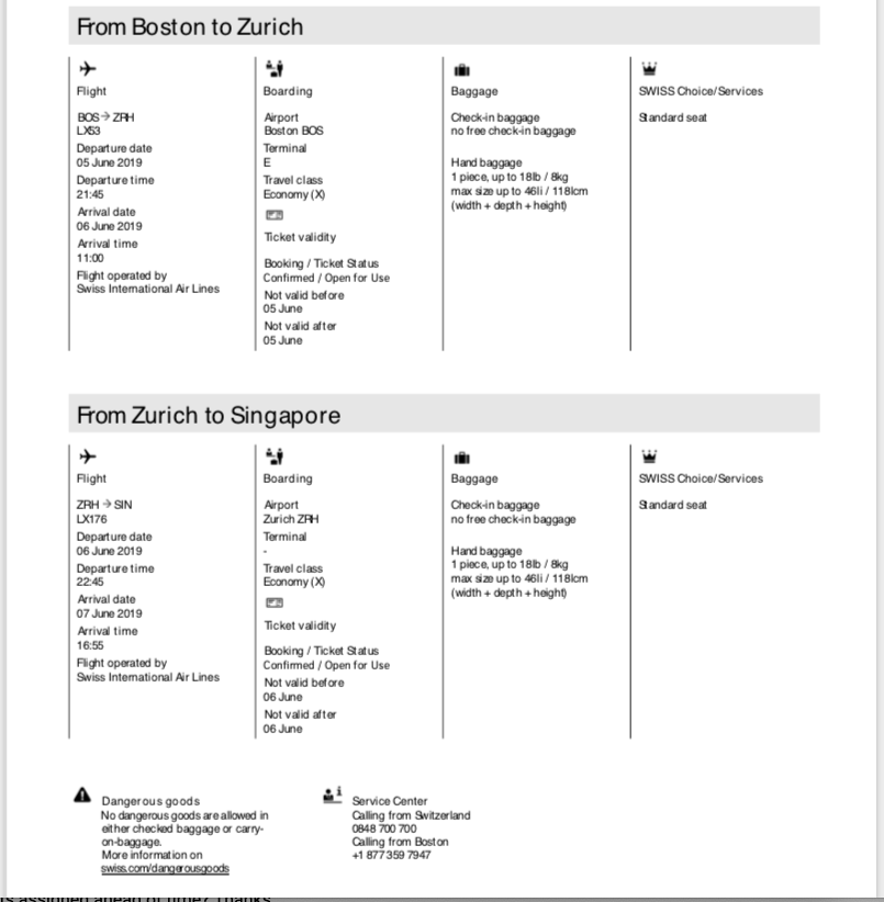 swiss air carry on requirements