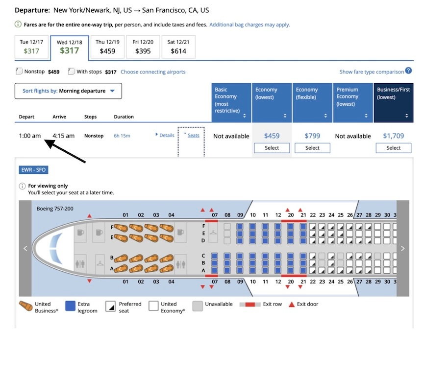 Premium Transcon Service SFO/LAX EWR flights - Questions and ...