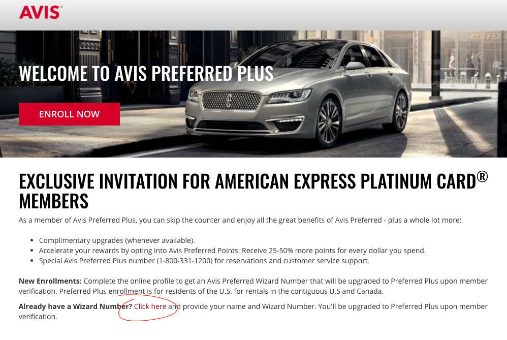 Amex and Avis suspended to upgrade for Avis Preferred Plus through Amex  Platinum? - FlyerTalk Forums