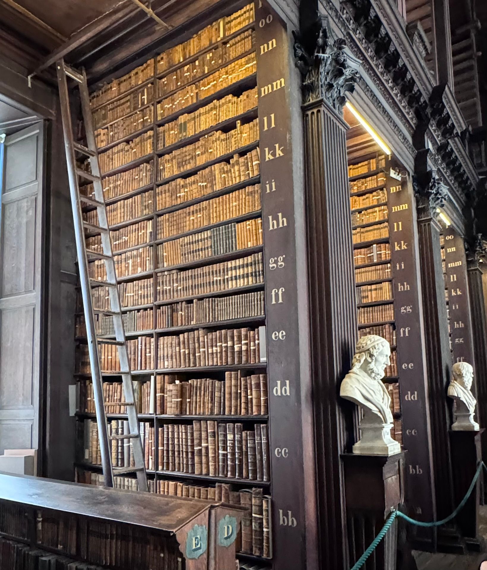 The Long Rooms oak bookcases