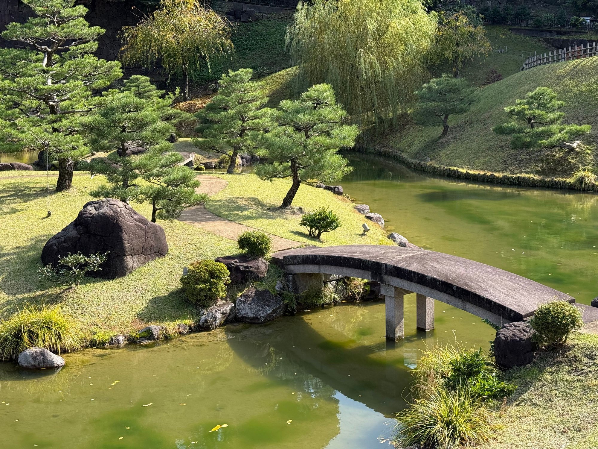 overlooking Kanazawa castle garden