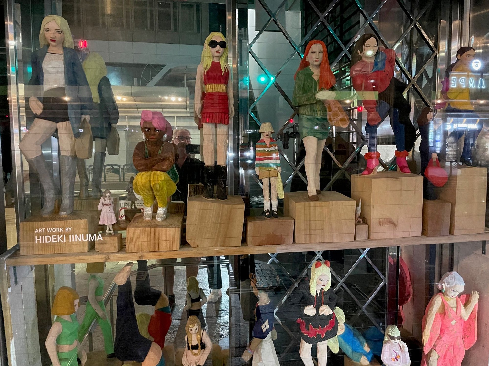 Some dolls in a shop.